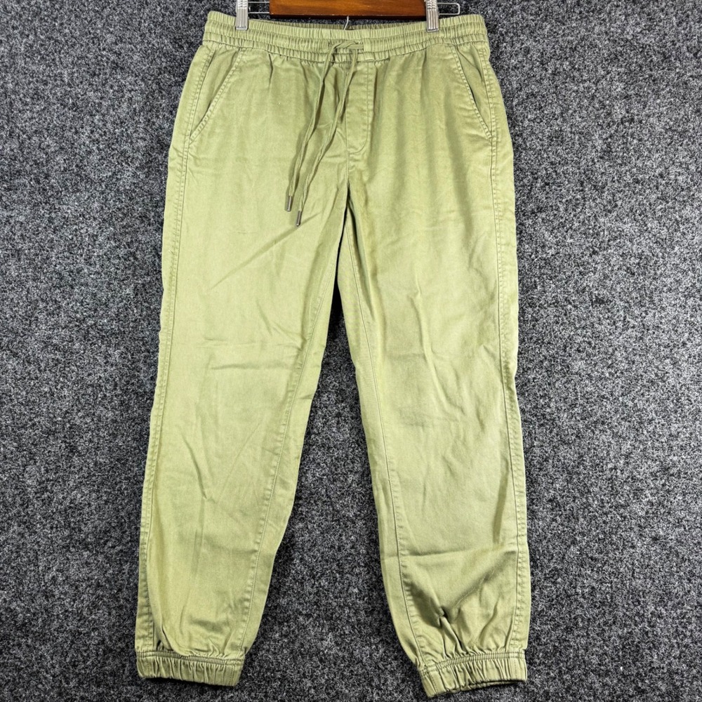 Gap Mens Jogger Pants Olive Green Cotton Lyocell Elastic Waist Size M